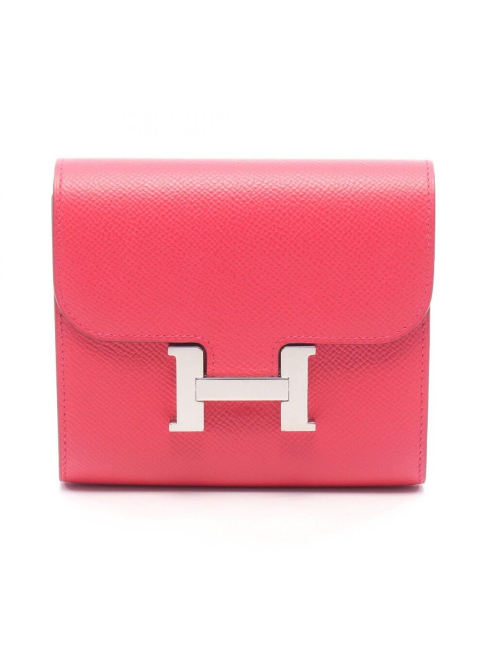 Hermes Bifold Wallet Constance Compact Rose Leather Calf Extreme